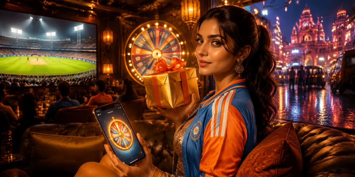 IPL cricket themed online slots excitement in Indian night market setting